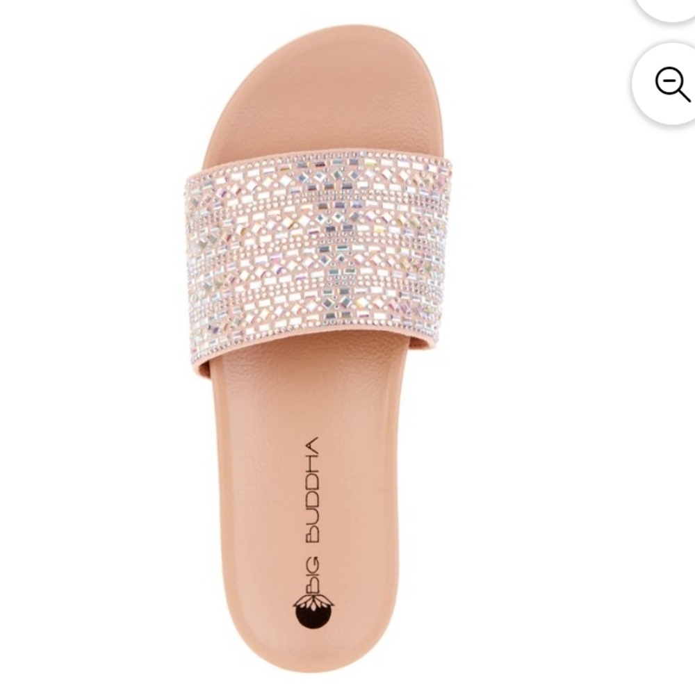 Big Buddha Rhinestone Slides - Picture 3 of 12